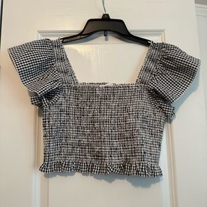 Smocked cropped top